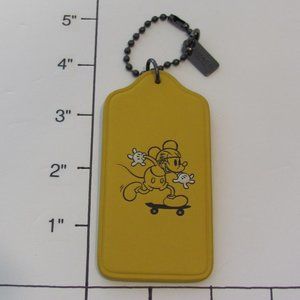 Disney X Coach glovetanned calf leather skateboarding Mickey chain hangtag